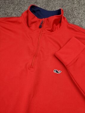 Vineyard Vines Quarter Zip Small Pullover Sweatshirt Golf Stretch Drawstring